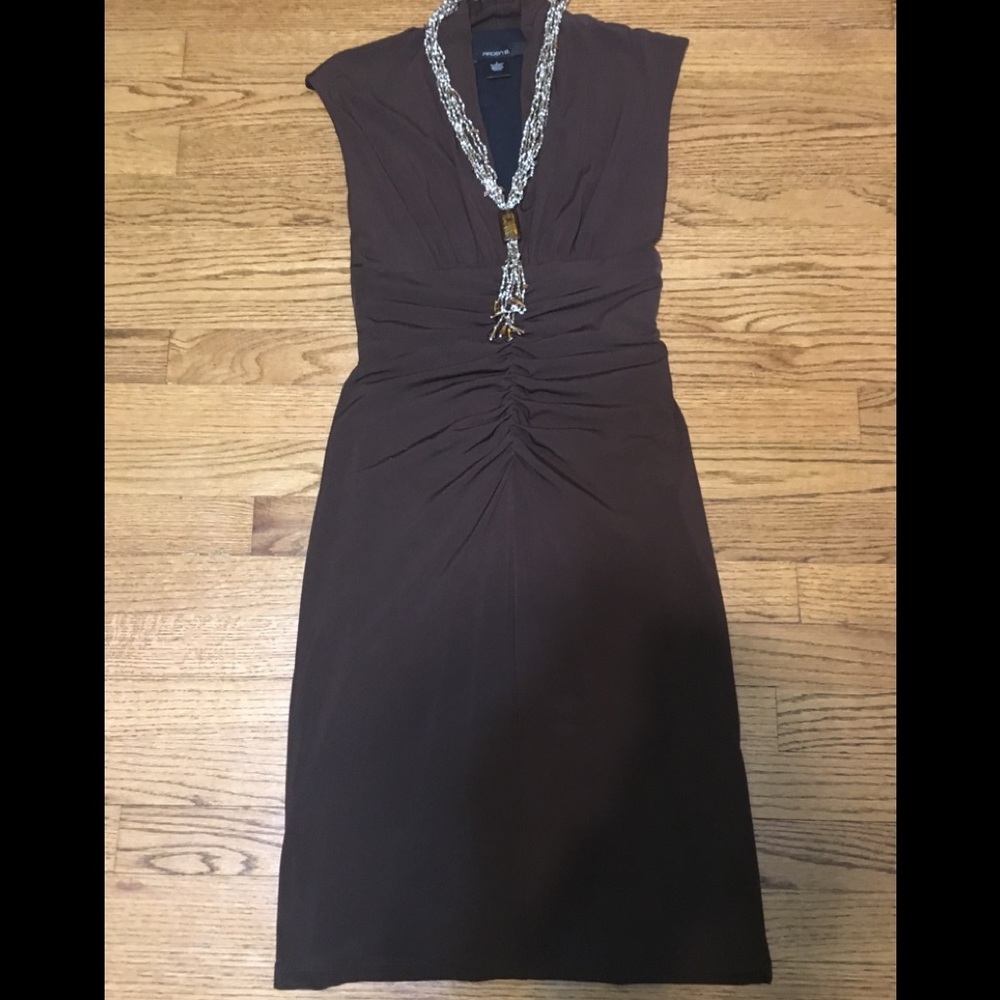 ArdenB brown  sleeveless bodycon dress
